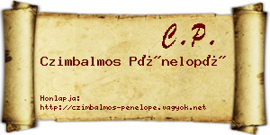 Czimbalmos Pénelopé névjegykártya